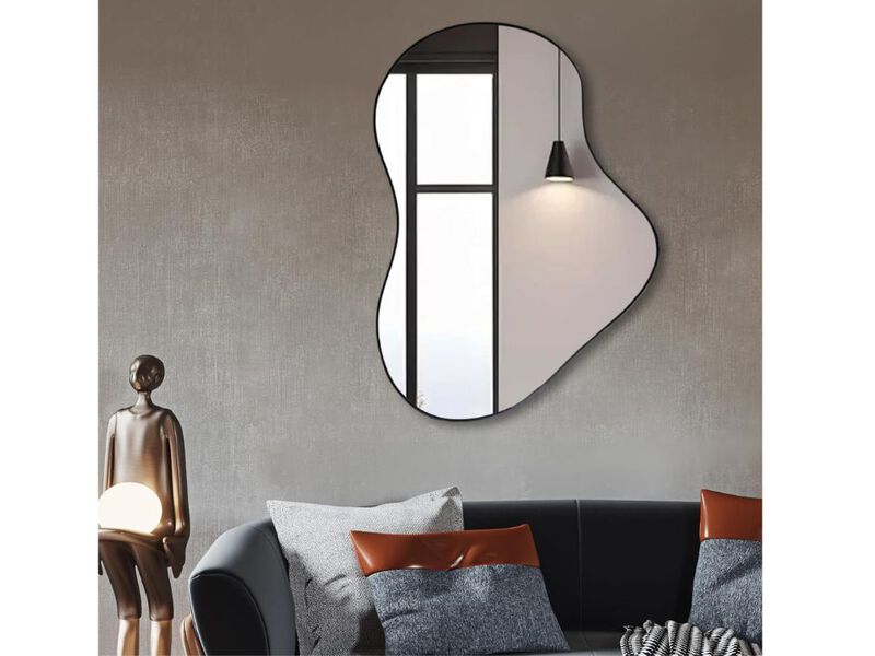 31.4" Irregular Wall Mirror &ndash; Organic Asymmetrical Home Decor