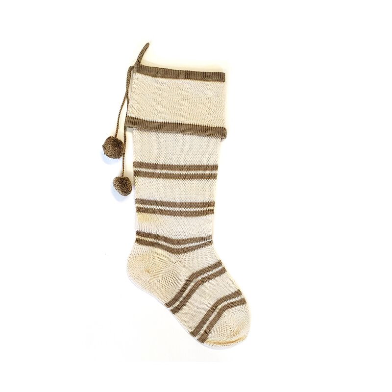 Ecru Thin Stripe Stocking image number 0