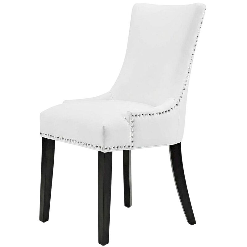 Vegan Leather Upholstered Dining Chair for Kitchen or Dining Room, Tan image number 1