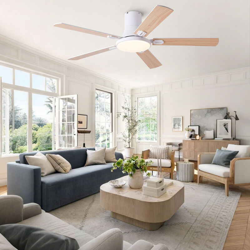 ELEMENT ACE Modern Minimalist Ceiling Fan with LED Light Kit and Remote Control for Energy Efficient Home Cooling image number 7