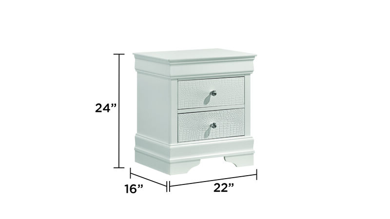 Virestiq Textured 2-Drawer Nightstand image number 2