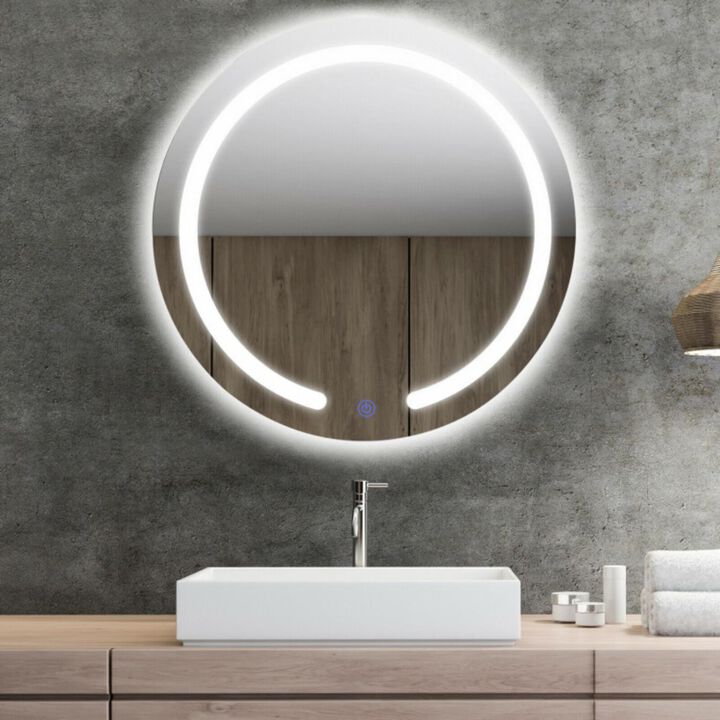 Hivvago 360Â° Rotatable Vanity Makeup Mirror with 3 Color Lighting Modes and Touch Control-Black