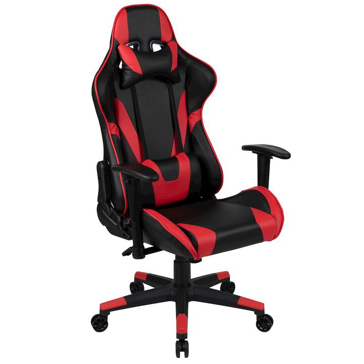 Flash Furniture X20 Gaming Chair Racing Office Computer Swivel Chair with Fully Back in Red