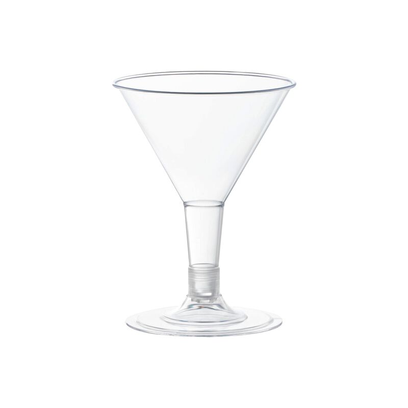 2 oz. Clear Plastic Mini Martini Shot Glasses (192 Glasses) image number 0
