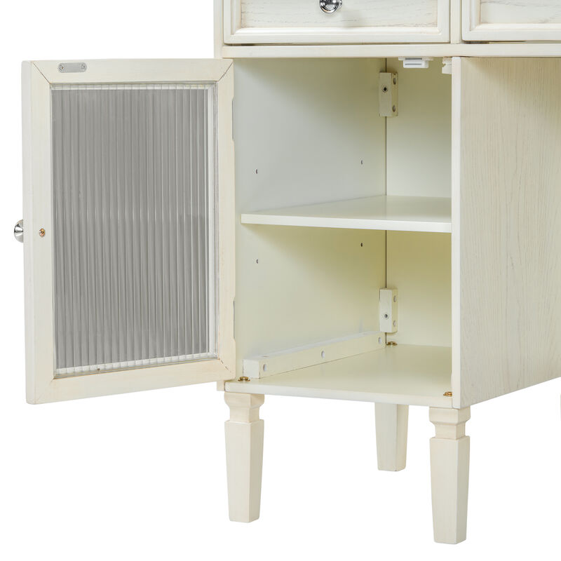 2-in-1 Vanity Desk with Flip-Top Mirror and Hidden Storage image number 9