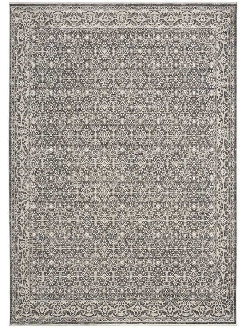 Shadows SHW04 Charcoal/Ivory 5'3" x 7'3" Rug