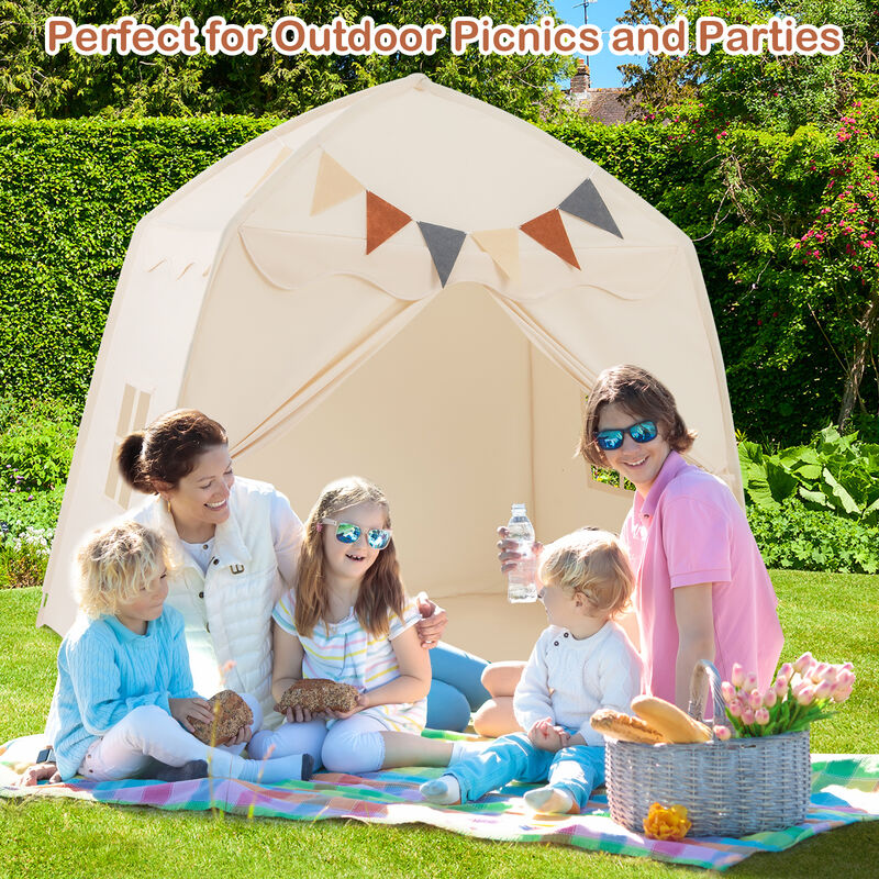Large Kids Play Tent Bed with String Lights &ndash; Fun Playhouse for Indoor & Outdoor image number 2