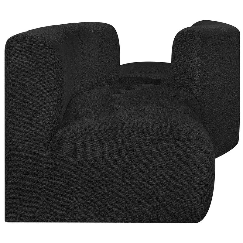 Meridian Furniture Arc Black Boucle Fabric Modular Sofa