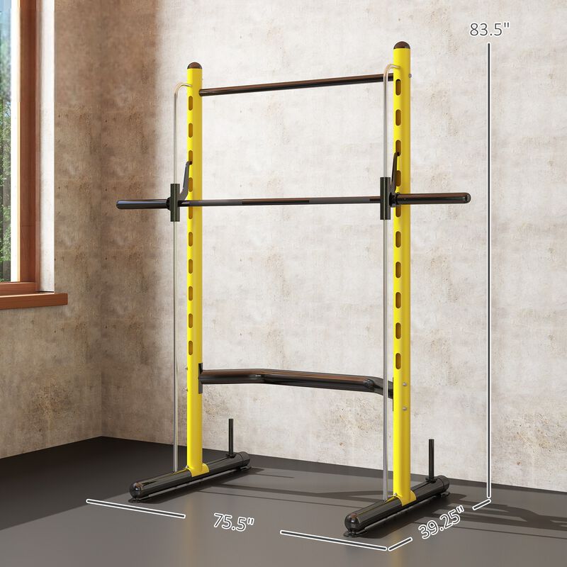 Hivvago Squat Rack with Pull Up Bar and Adjustable Bench image number 2