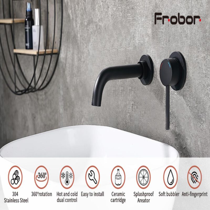 Wall Mount Bathroom Faucet for Sink or Tub Modern & Space-Saving Design