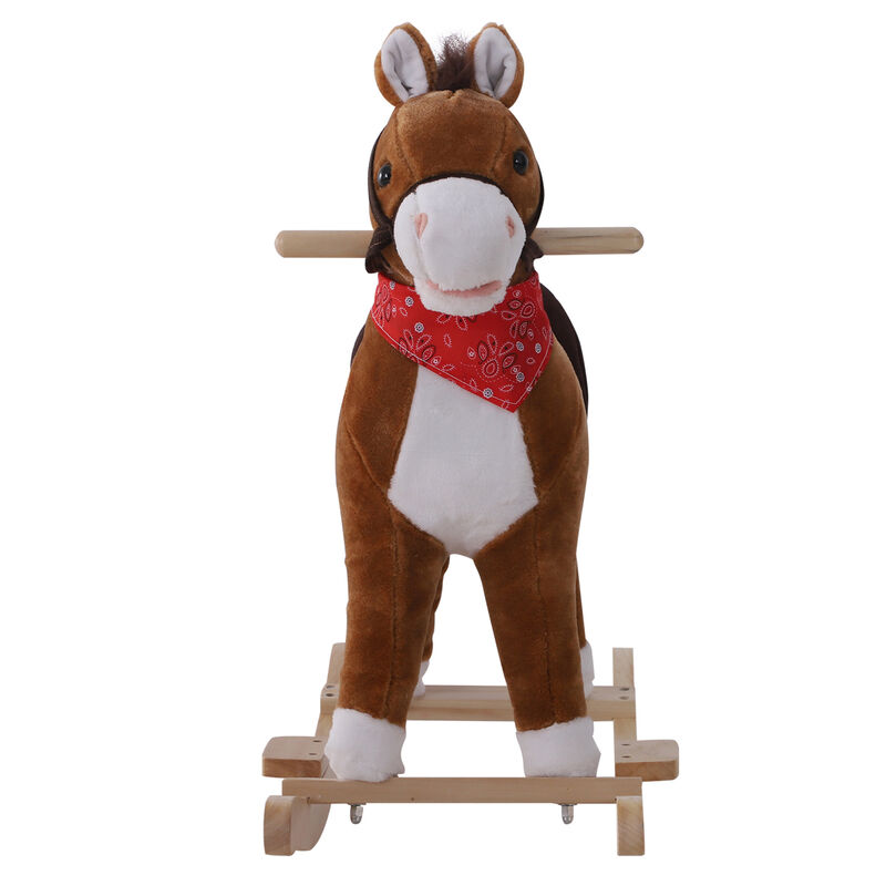 BreeBe Plush Rocking Horse Ride-On Toy for Toddlers image number 7