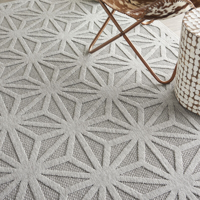 HomeRoots Geometric Indoor Outdoor Area Rug image number 5