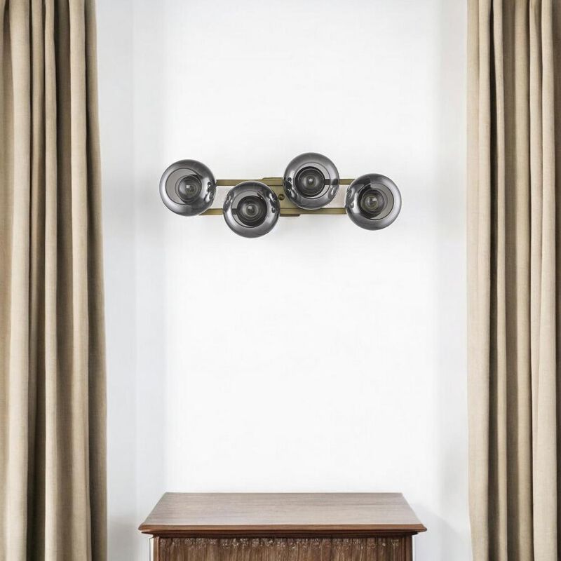 Hivvago Lunette 4-Light Aged Brass Sconce