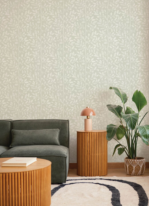 Sagecrest Light Grey Sapling Wallpaper