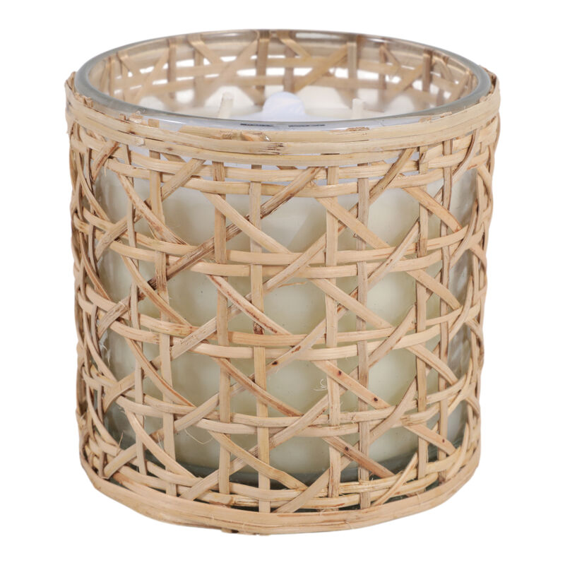 Jasmine Rattan On Glass Candle image number 0