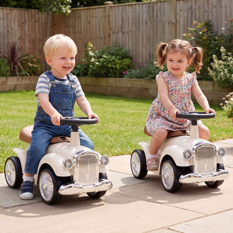 Kids Ride On Sit to Stand Car with Steering Wheel and Storage Compartment image number 5