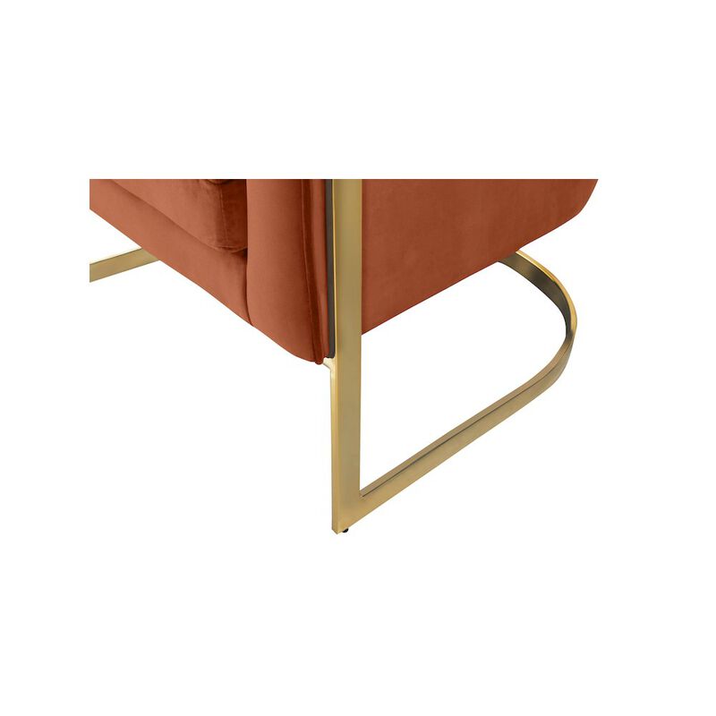 Meridian Furniture Carter Cognac Velvet Accent Chair