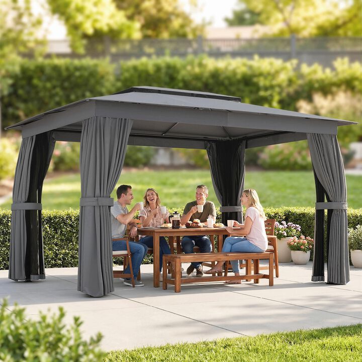 Hivvago Soft Top 10x12 Gazebo Canopy Shelter