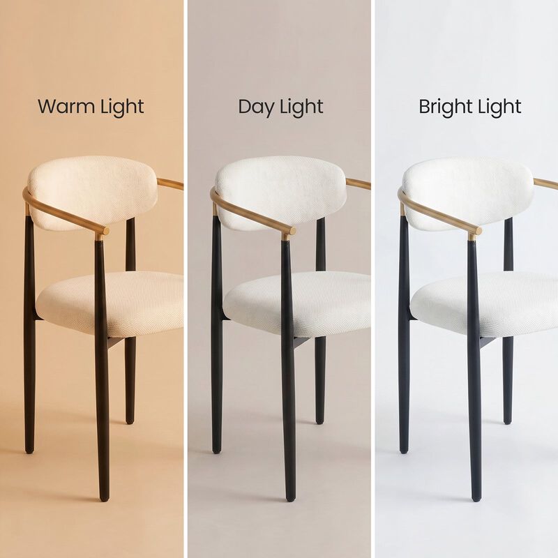 COLAMY MATRIX 19.5'' Upholstered Dining Chairs with Arms image number 3