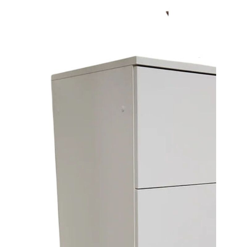 Moru Wide Dresser Chest, 3 Jumbo Drawers, Modular Design, White Wood