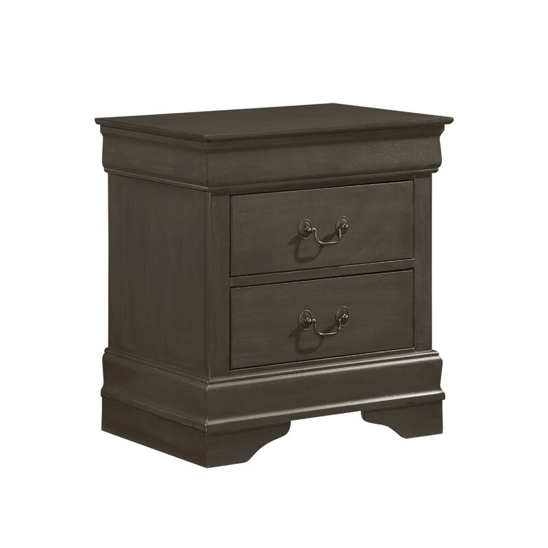 Queen Size Bedroom Set, Gray Finish, Panel Headboard, 5-Piece Set with Bed, 2 Nightstands, Dresser and Chest image number 3