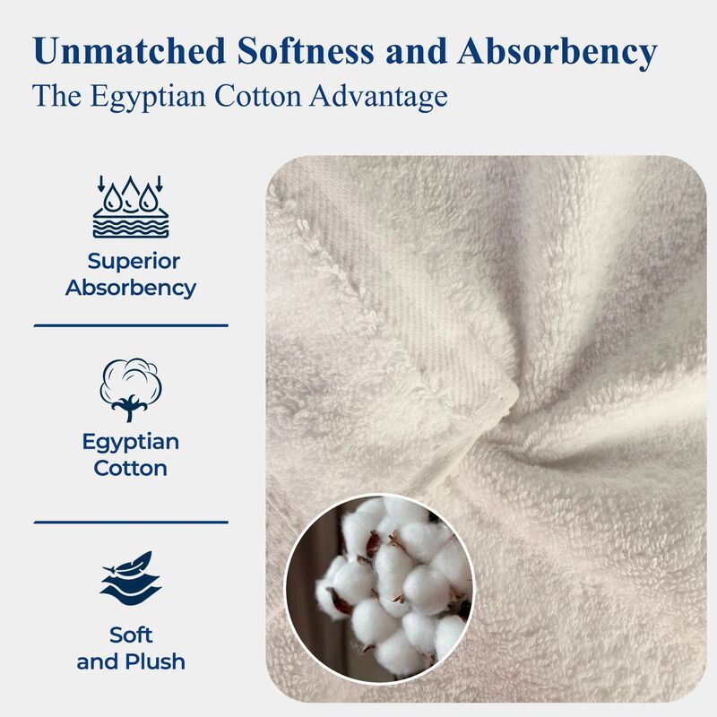Egyptian Cotton Plush Bath Sheet Set of 2, Soft Absorbent Towels image number 3