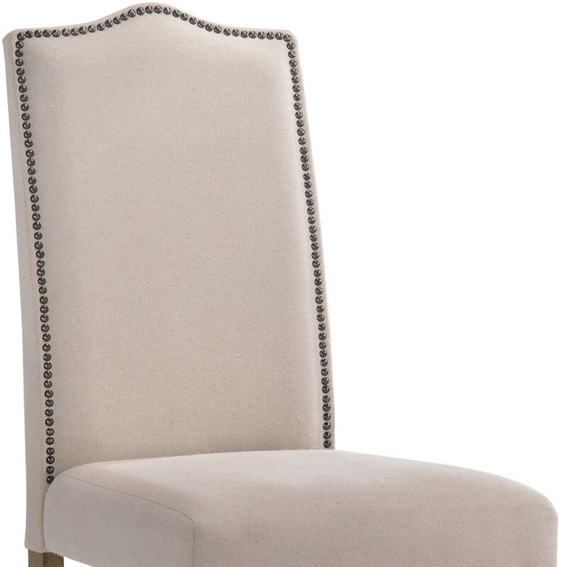 Linen Upholstered Parsons Side Chair for Dining