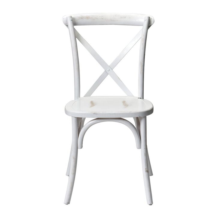 Commerical Seating Products White Wash Crossback Dining Chairs