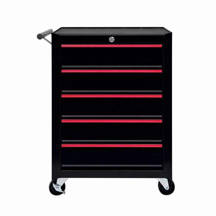ELEMENT ACE Rolling 5-Drawer Metal Tool Chest with Ball Bearing Slides, Storage Organizer with Casters for Garages & Workspaces