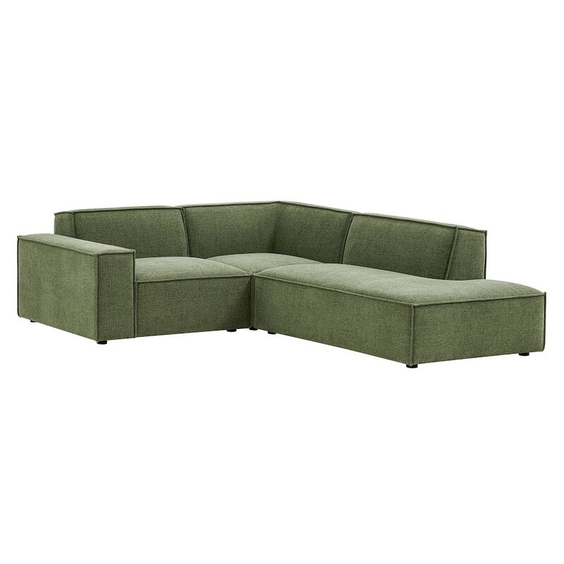 Restore 3-Piece Performance Fabric Upholstered Modular L-Shaped Sectional Sofa image number 0