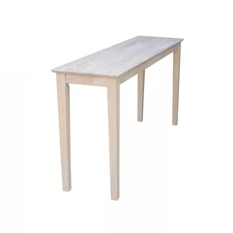 Hivvago Unfinished Solid Wood 5-ft. Farmhouse Console Sofa Table