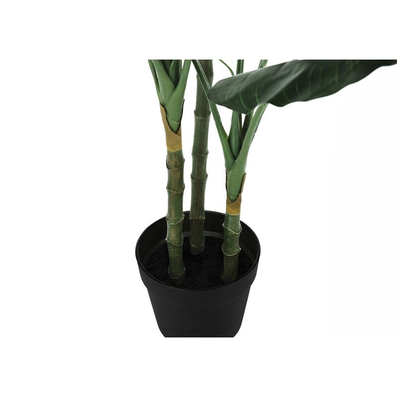 Monarch Specialties I 9512 - Artificial Plant, 42" Tall, Evergreen Tree, Indoor, Faux, Fake, Floor, Greenery, Potted, Decorative, Green Leaves, Black Pot