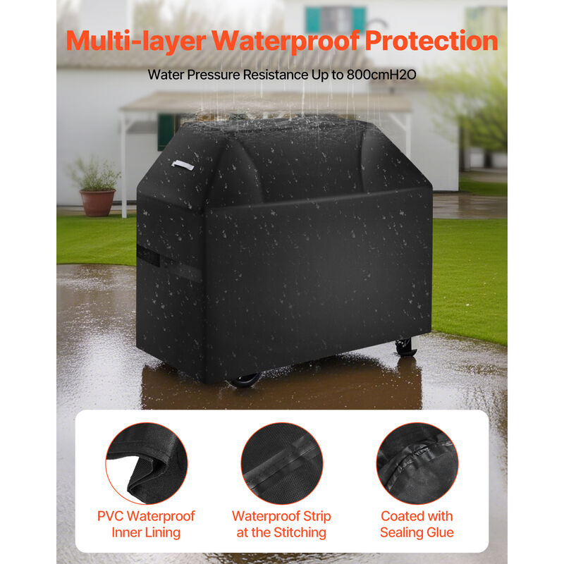 58 inch Grill Cover Heavy Duty BBQ Gas Grill Cover Outdoor Barbecue Waterproof image number 2