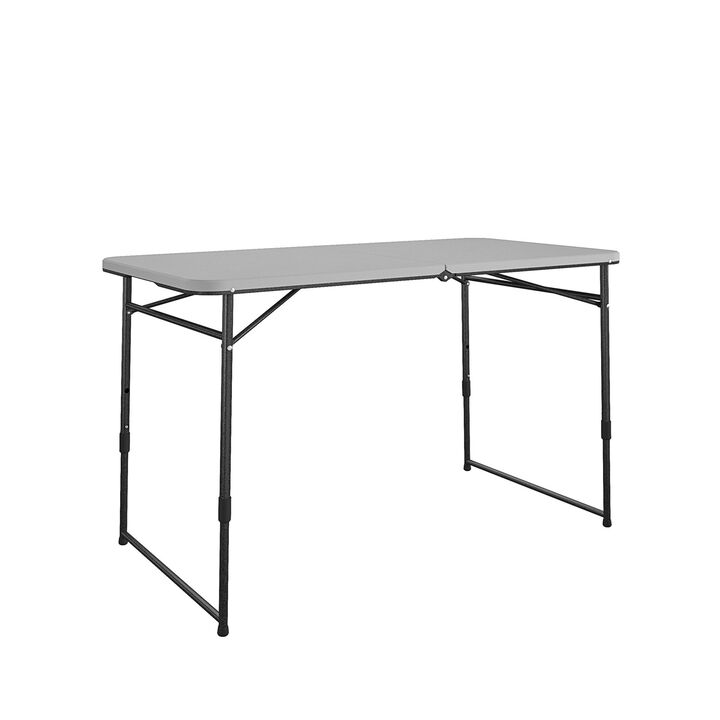 COSCO SmartFold Portable Workbench / Folding Utility Table (Gray Steel Frame)