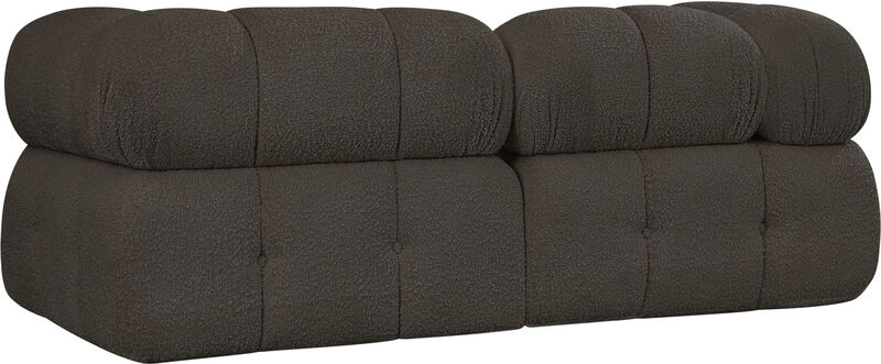 Meridian Furniture Ames Brown Boucle Fabric Modular Sofa