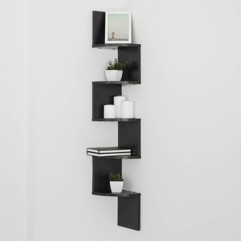 Large Laminated Corner Wall Mount Shelf