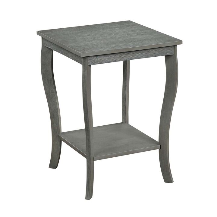 Convenience Concepts American Heritage Square End Table, Wirebrush Dark Gray