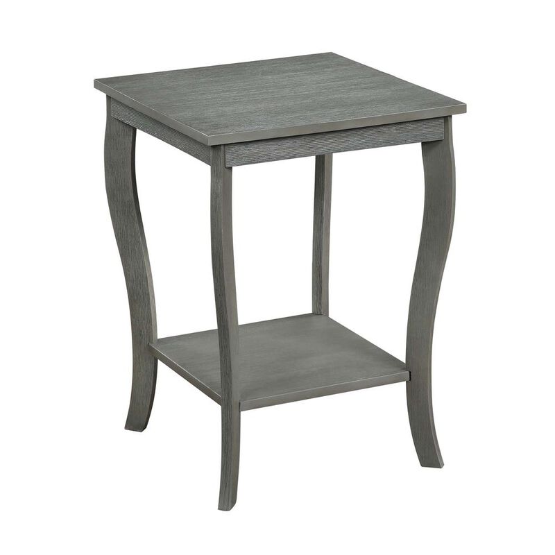 Convenience Concepts American Heritage Square End Table, Wirebrush Dark Gray