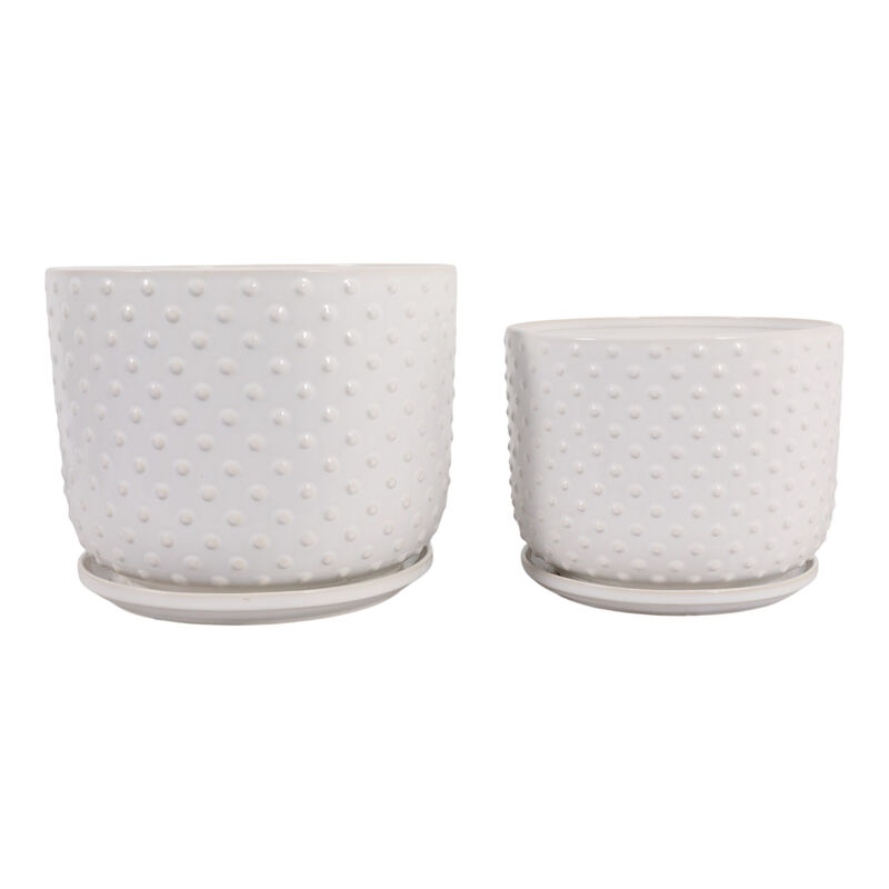 S/2 10/12" Dotted Planter image number 2