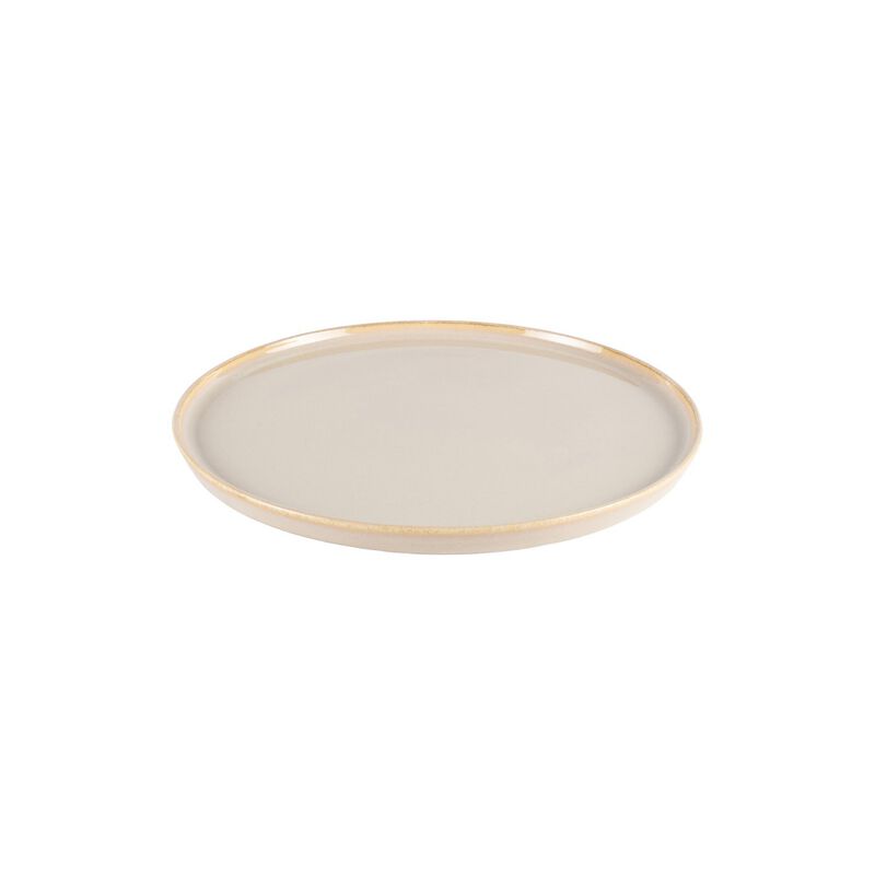 Sand dia.11" Round Beige Porcelain Plate