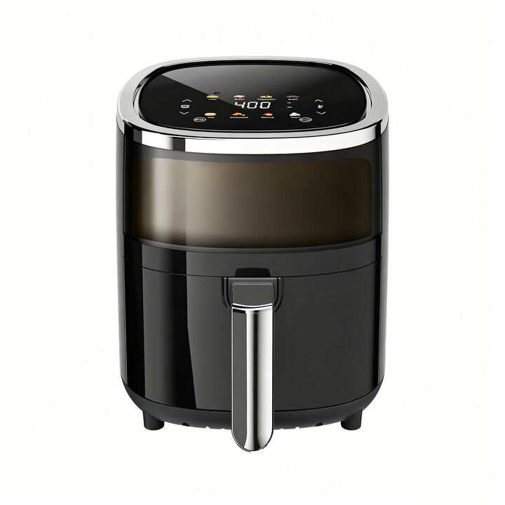 WHALLULTRA 4QT Compact Air Fryer, Touchscreen Smart Digital Color Air Fryers with View Window, 12 Presets, Air Fry, Bake, Broil, Dehydrate, Roast