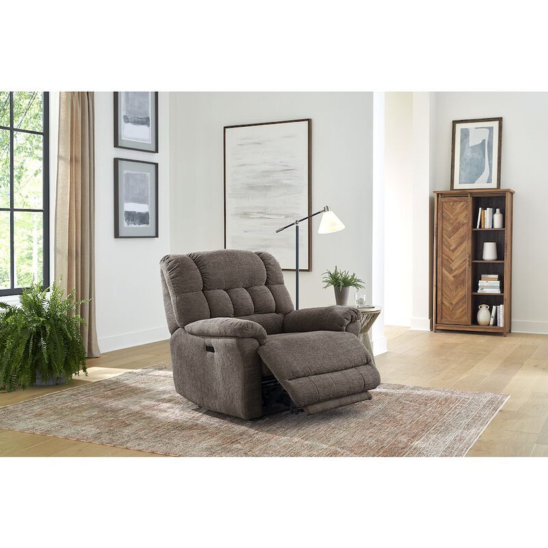 Oversized Zero Gravity Recliner Chair for Big and Tall Adults – Heavy-Duty Big Man Power Recliner with Wide Seat, Supports Up to 450 lbs, Brown