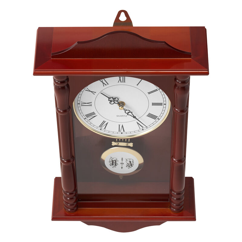 Grandfather Clock Vintage Pendulum Wall Clock 18 in with Quartz Movement image number 0