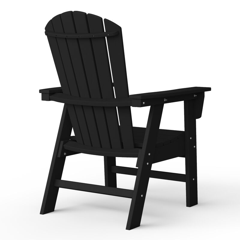 WestinTrends Dylan Outdoor Patio Shell-back Adirondack Dining Chair Weather Resistant
