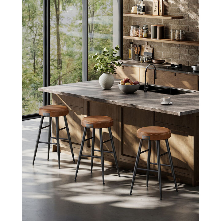 Set of 2 Counter Stools &ndash; Stylish and Comfortable Bar Height Seating for Kitchen or Dining