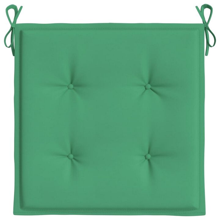 Zia 6pc Outdoor Cushions for Patio Chair, Tufted, Green Oxford Fabric