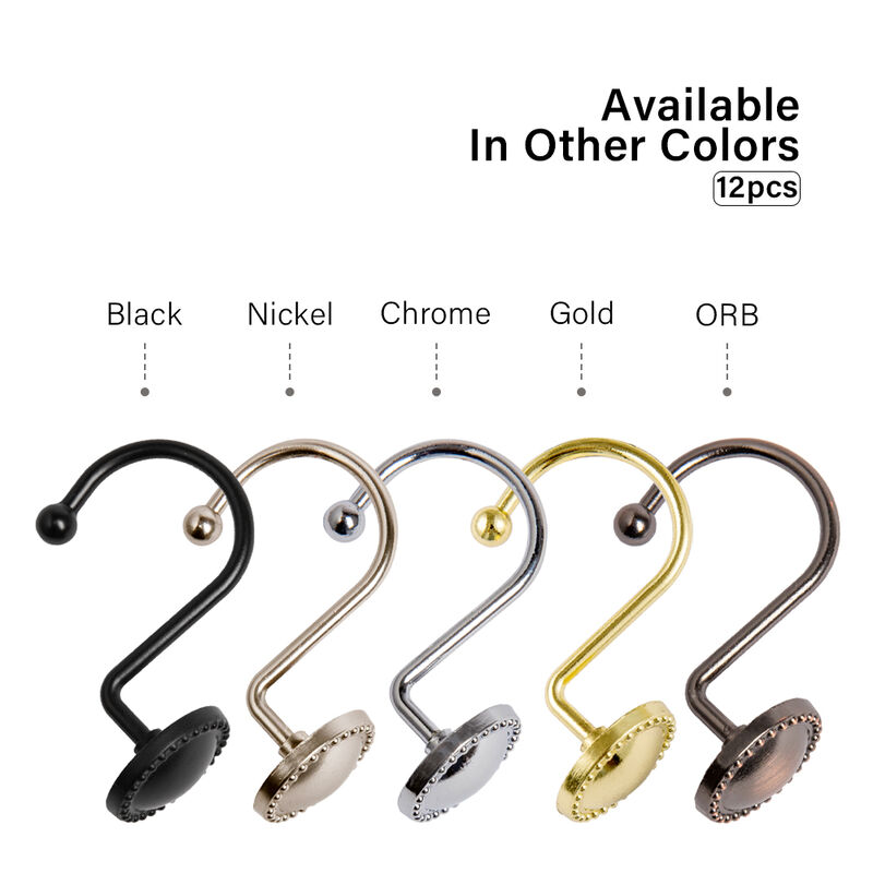 Utopia Alley Rust-Proof Zinc Shower Curtain Hooks, Shower Hooks Hangers for Bathroom, Kitchen Utensils, Curtains, Clothing, Towels etc - Set of 12 image number 8