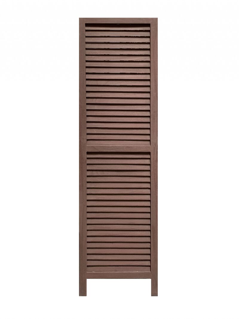 Decorative Washed Wood Shutter 3-Panel Divider &ndash; Folding Room Partition