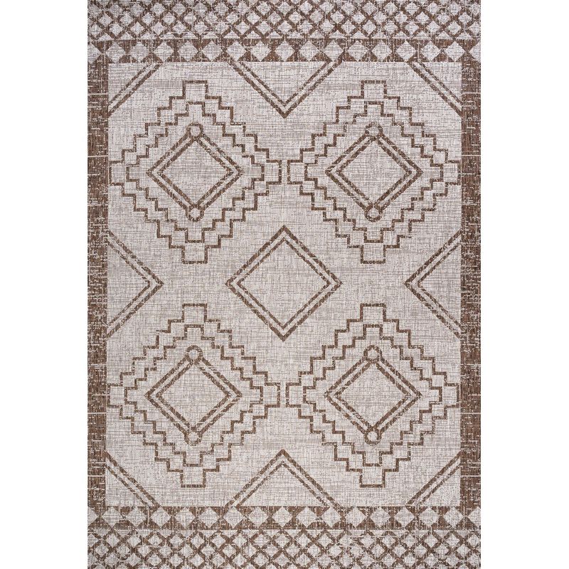 Marokko Diamond Tribal Medallion Indoor/Outdoor Area Rug