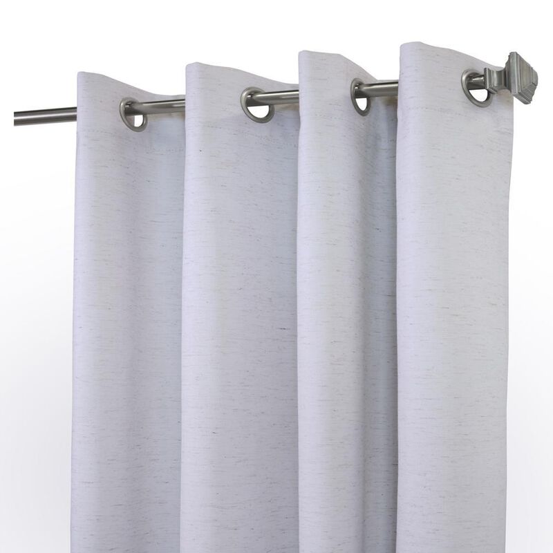 Thermaplus Ventura Blackout Grommet Curtain Panel Pair Frame Your Windows with Subtle Slub Textured Motif Each 78" x 84" White